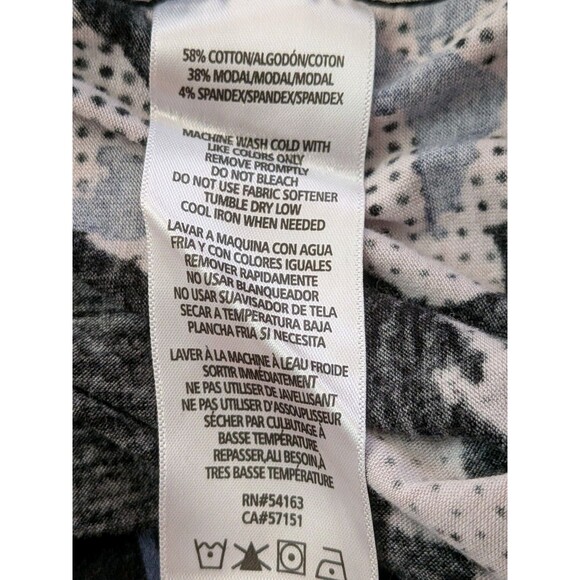 Calvin Klein Performance Stretch Top Women's 2X Black Pink Abstract Athleisure - Picture 8 of 10